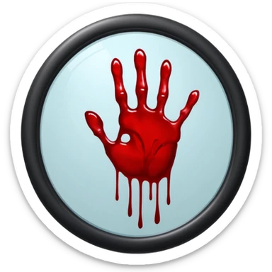 bathroom mirror blood handprint  sticker