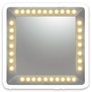 Hollywood light mirror square  sticker
