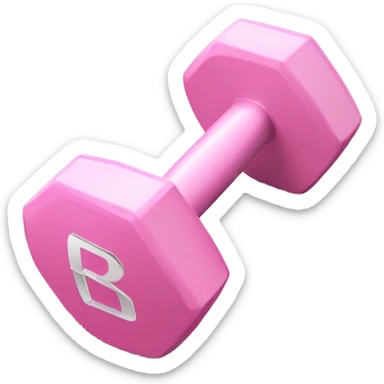 light pink gym dumbbell  sticker
