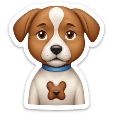 odd looking dog with a t shirt on sticker