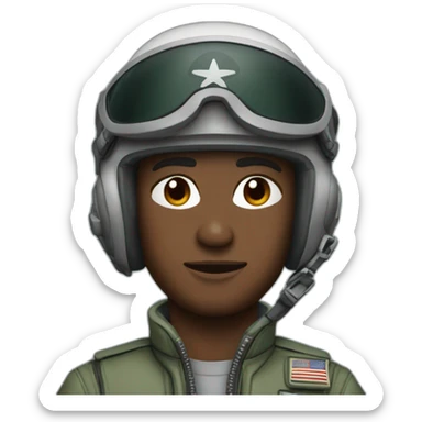 fighter jet pilot sticker
