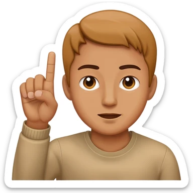 Person flipping off someone  sticker