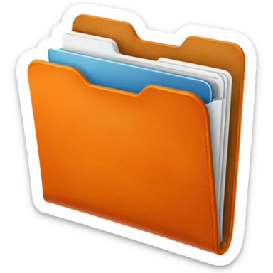 Orange folder sticker