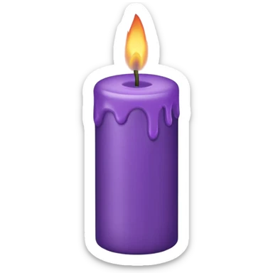 burning the midniight oil- make it purple candle  sticker