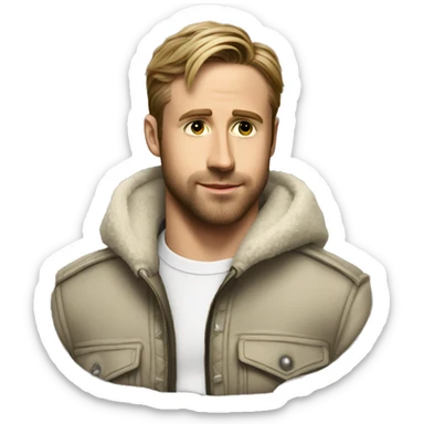 ryan gosling from the movie drive with his famous jacket  sticker
