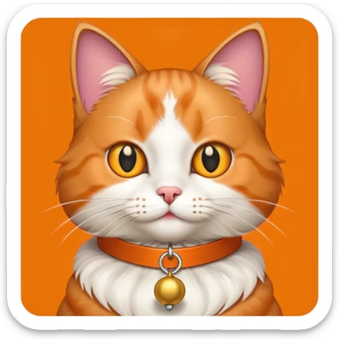 Cat with bell collar sticker