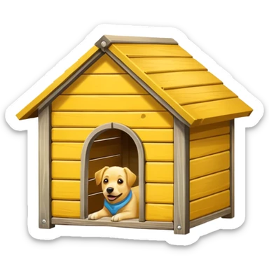 yellow dog kennels sticker