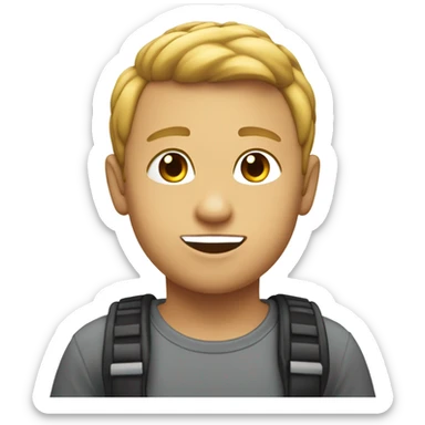 Make a boy with the words PVC on his tshirt sticker