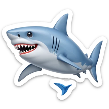 Shark with legs and blue sneakers sticker