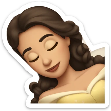 Sleeping brunette beauty Disney sticker