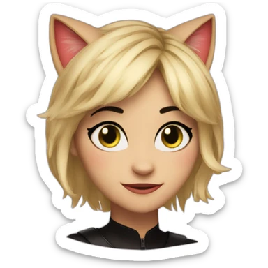 Cat noir from miraculous ladybug sticker