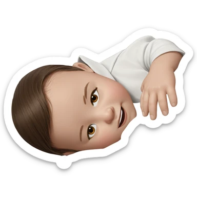 realistic girl with brown hair sticker