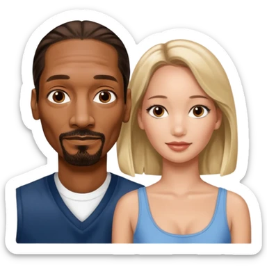  snoop dogg and Jennifer Lawrence  sticker