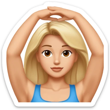 Celebrity showing an armpit sticker