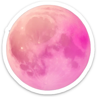 Pink moon  sticker