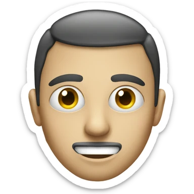 face with rulers instead of eyes sticker