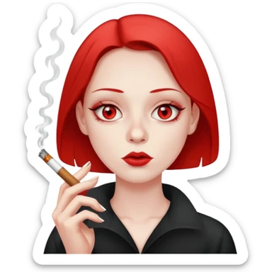 Smoking a blunt with red eyes  sticker
