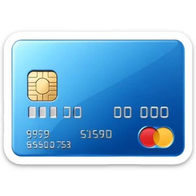 3D style credit card icon, no text sticker