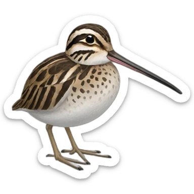 solitary snipe sticker