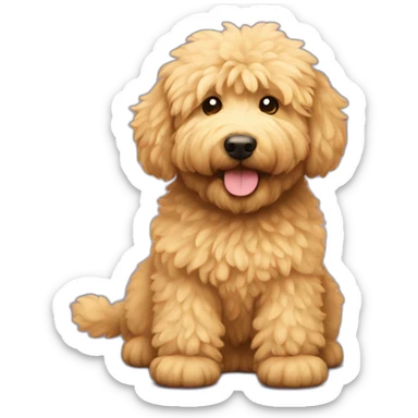 Fluffy golden doodle  sticker