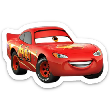 Flash mcqueen in cars sticker