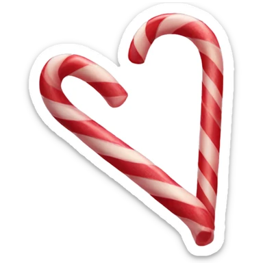 Candy cane heart sticker
