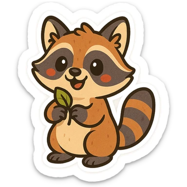 raccoon sticker sticker