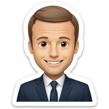 Cree moi un emoji Macron  sticker