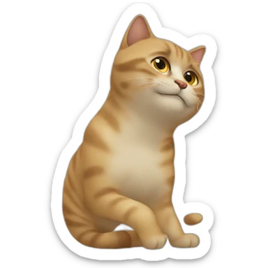 Chat qui nage sticker