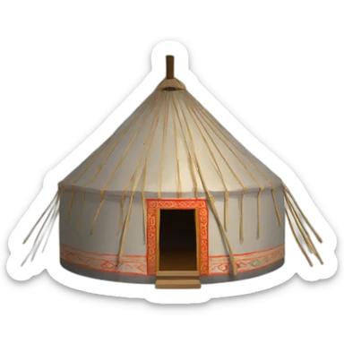 Kyrgyz national yurt sticker