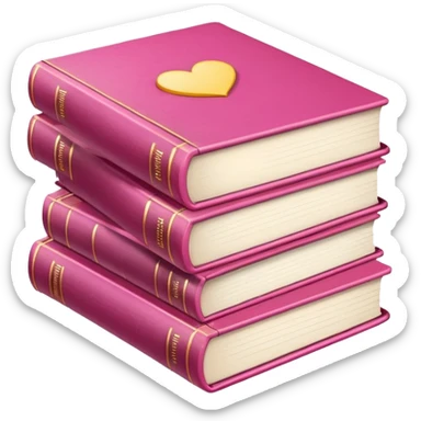 stack of pink books sticker