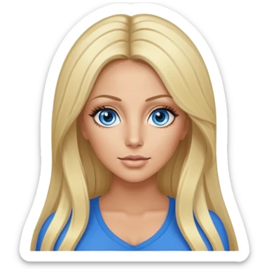 Aubrey O'Day with blue eyes sticker
