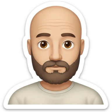 Stalker bald Italian scruffy beard sticker