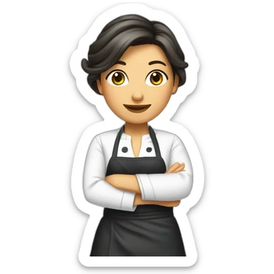 Mónica geller with chef dress sticker