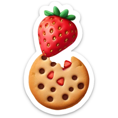 strawberry cookie sticker