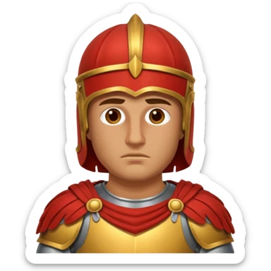roman knight tired only head sticker
