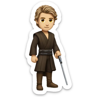 Anakin skywalker with rat tail realistic  sticker