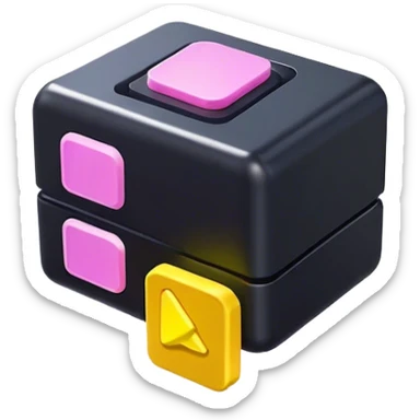 Clash of Clans aesthetic: Cinematic Playful PlayStation Memory Card Portrait Emoji, rendered in a 3D vector-style similar to standard emojis with minimal shading and bold, simplified shapes. A compact, distinct form with signature details, softly glowing with a cutting-edge console technology charm. Simplified yet unmistakably iconic, highly detailed and consistent, glowing with a soft radiance and high shine. Stylized with a touch of technological advancement and a soft glowing outline, capturing the essence of a beloved gaming relic with a friendly, playful manner! sticker