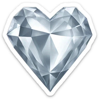 White Diamond heart sticker