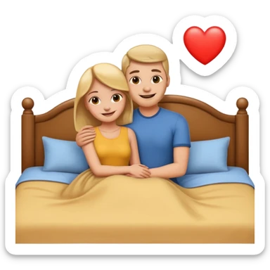 coppia che si abbracciano a letto emoji sticker