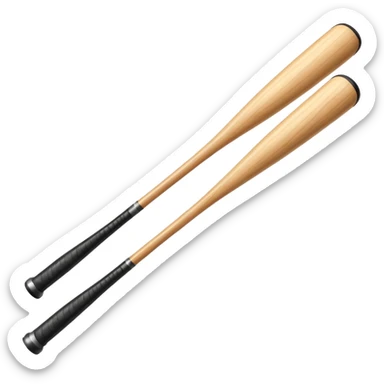 light brown baseball bat sticker
