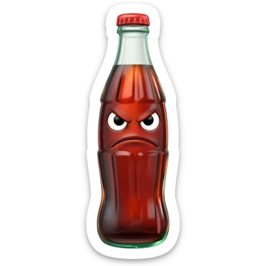 grumpy Coca-cola emoji sticker
