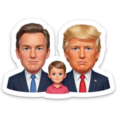 Jeffrey Epstein avec trump et un enfant sticker