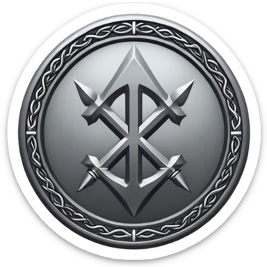 death metal nordic rune emblem sticker