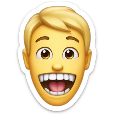 grimacing face emoji with 1 missing tooth  sticker