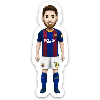 Messi con la camiseta de boca sticker