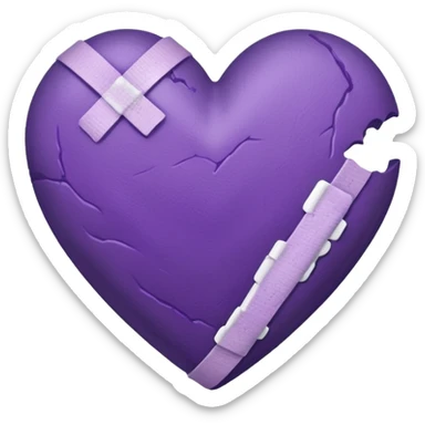 bandaged purple heart colour sticker