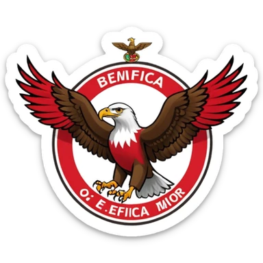 um banner a dizer "O Benfica é o maior", algures com o simbolo do Benfica: a águia sticker