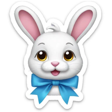 Bunny with bows  sticker