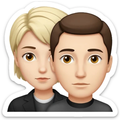 a woman that has a mans face  sticker